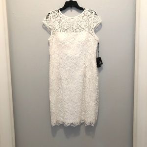 Adrianna Papell white Dress sz14 NWT